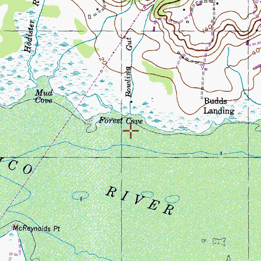 Topographic Map of Forest Cove, MD