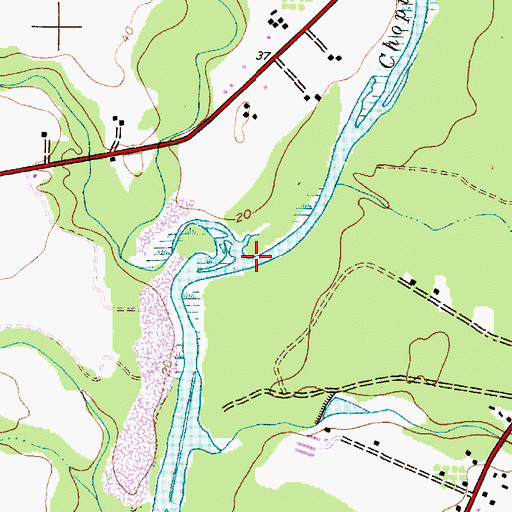 Topographic Map of Forge Branch, MD