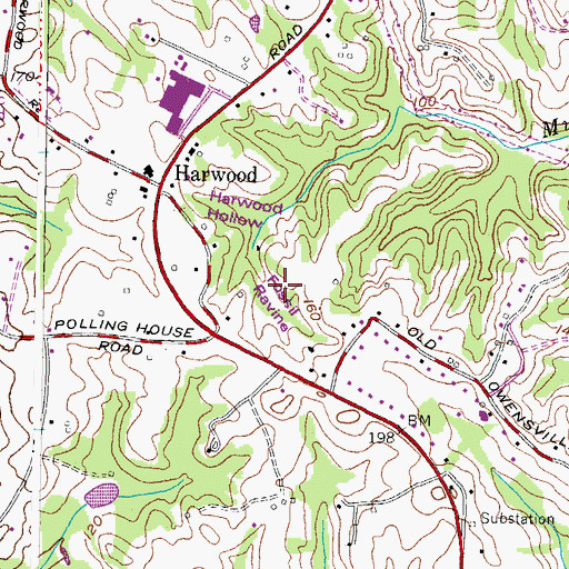 Topographic Map of Fossil Ravine, MD
