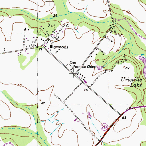 Topographic Map of Fountain Church, MD