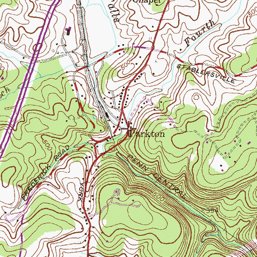 Topographic Map of Fourth Mine Branch, MD