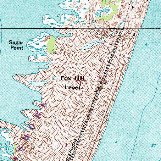 Topographic Map of Fox Hill Level, MD