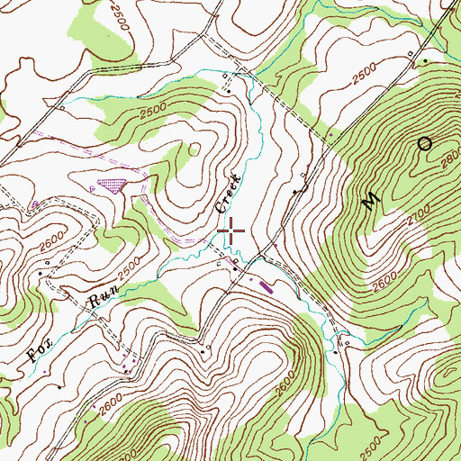 Topographic Map of Fox Run, MD