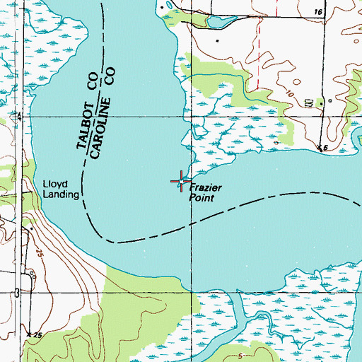 Topographic Map of Frazier Point, MD