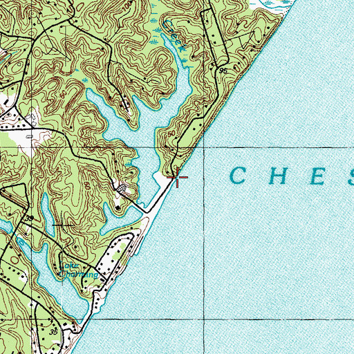 Topographic Map of Fishing Creek, MD