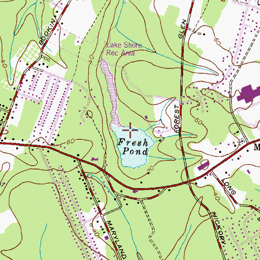 Topographic Map of Fresh Pond, MD