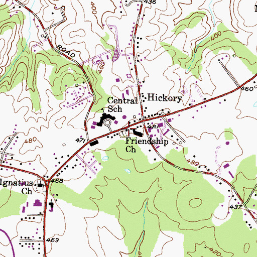 Topographic Map of Friendship Church, MD