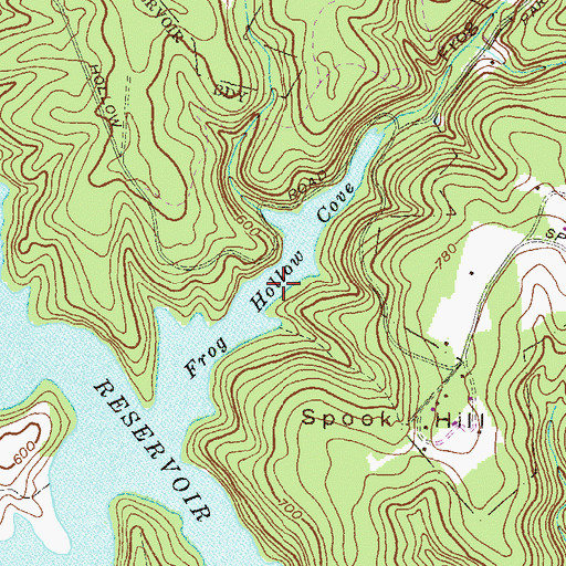 Topographic Map of Frog Hollow Cove, MD