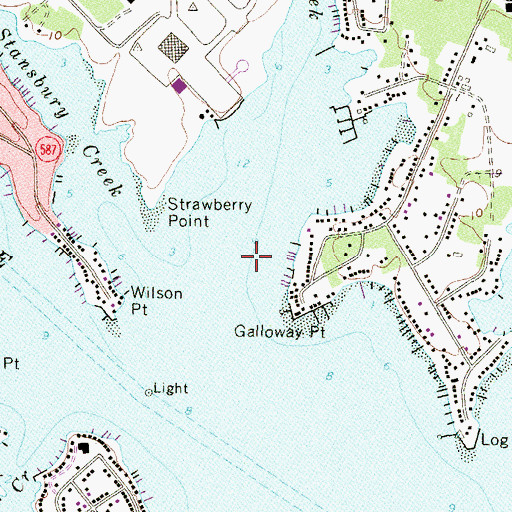 Topographic Map of Frog Mortar Creek, MD