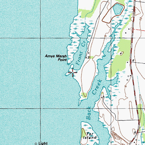 Topographic Map of Front Creek, MD