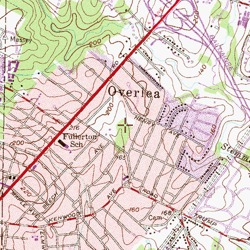 Topographic Map of Fullerton Elementary School, MD