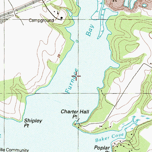 Topographic Map of Furnace Bay, MD