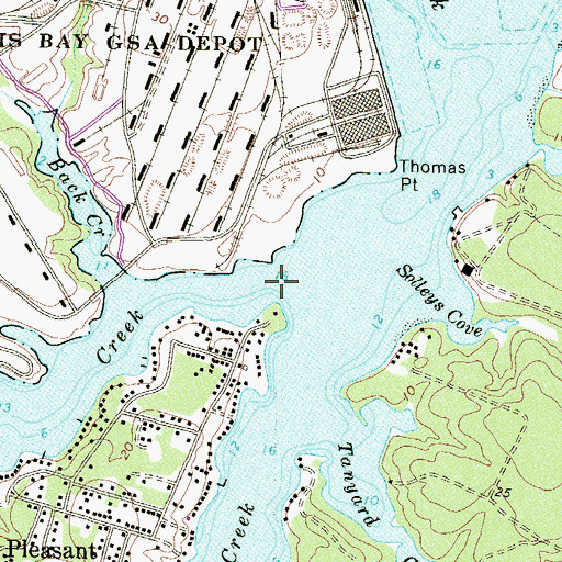Topographic Map of Furnace Creek, MD