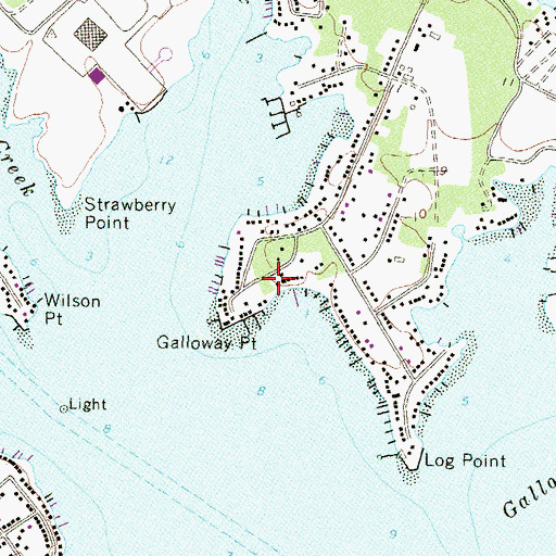 Topographic Map of Galloway Point, MD