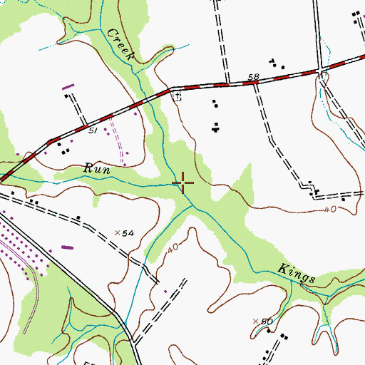 Topographic Map of Galloway Run, MD