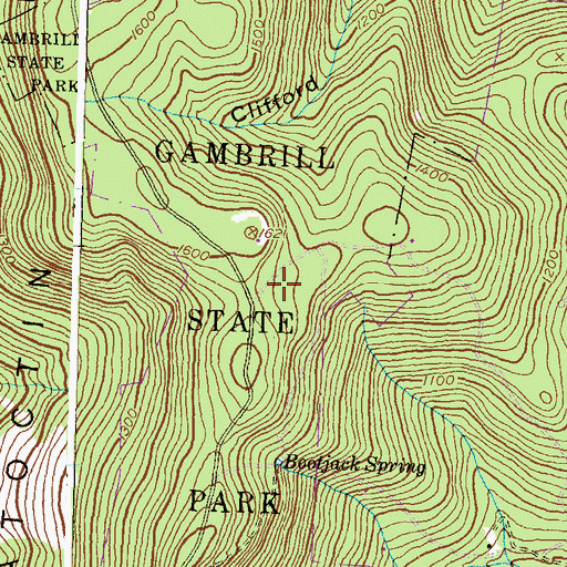 Topographic Map of Gambrill State Park, MD