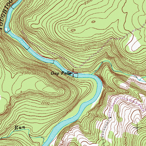 Topographic Map of Gap Falls, MD