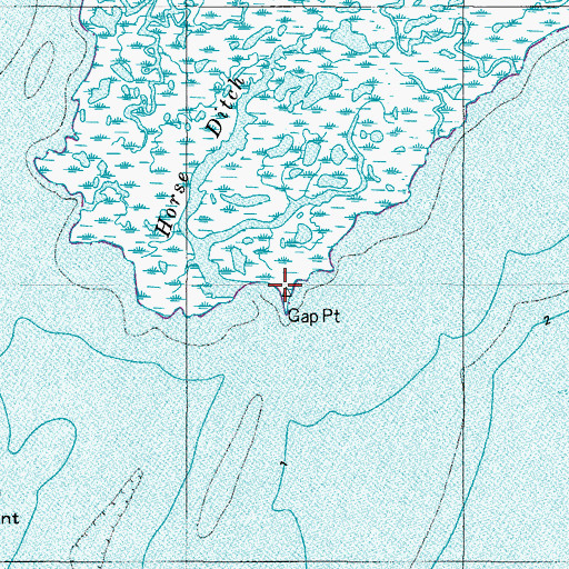 Topographic Map of Gap Point, MD