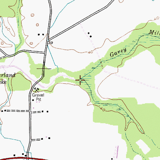 Topographic Map of Garey Mill Pond Branch, MD