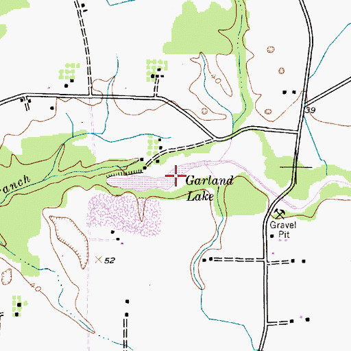 Topographic Map of Garland Lake, MD