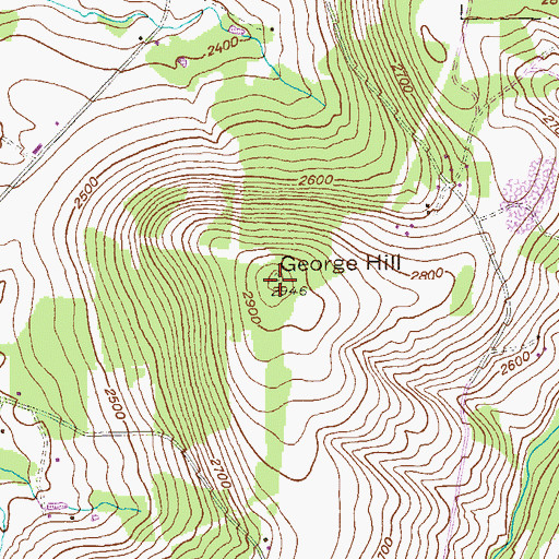 Topographic Map of George Hill, MD