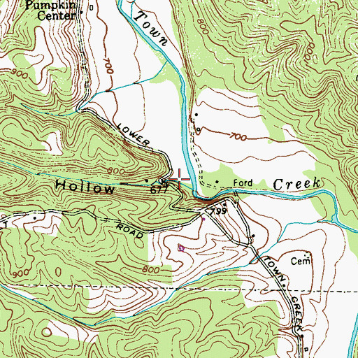 Topographic Map of Gerlock Hollow, MD