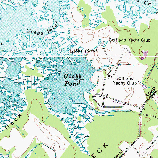 Topographic Map of Gibbs Pond, MD