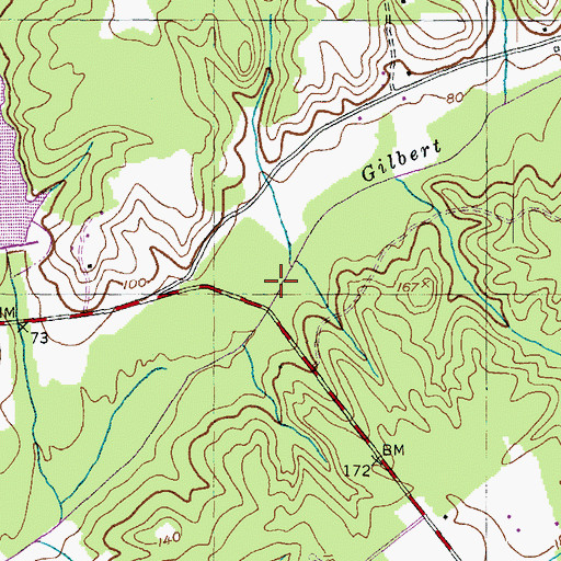 Topographic Map of Gilbert Creek, MD