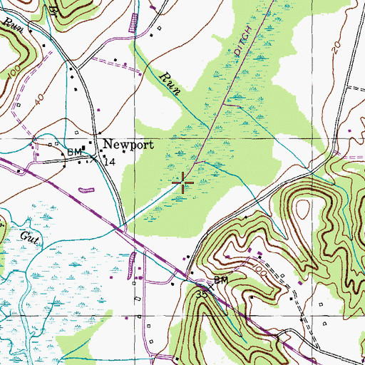 Topographic Map of Gilbert Swamp Run, MD