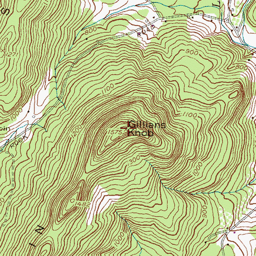 Topographic Map of Gillians Knob, MD