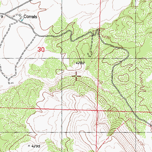 Topographic Map of Hobble Canyon, AZ