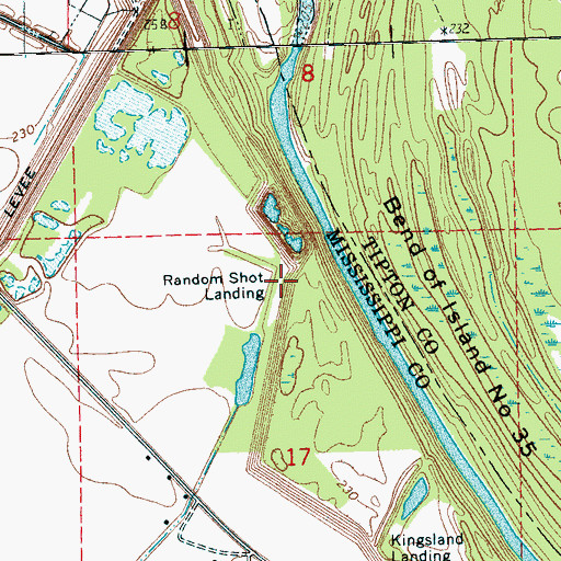 Topographic Map of Random Shot Landing, AR
