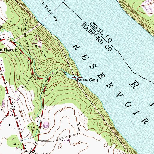 Topographic Map of Glen Cove, MD