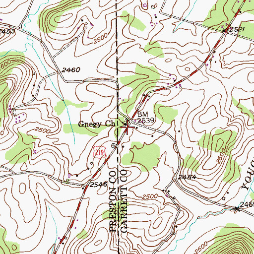 Topographic Map of Gnegy Church, MD