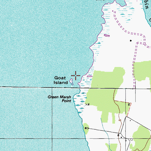 Topographic Map of Goat Island, MD