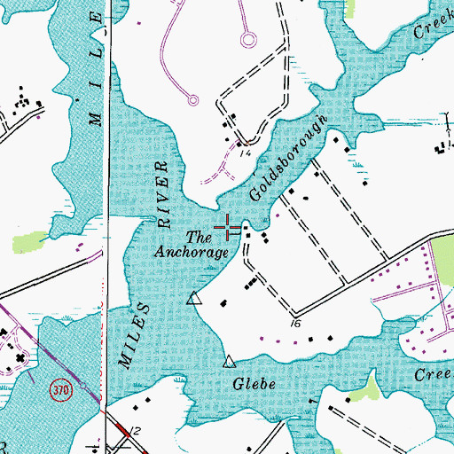 Topographic Map of Goldsborough Creek, MD