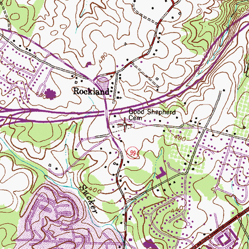 Topographic Map of Good Shepherd Cemetery, MD