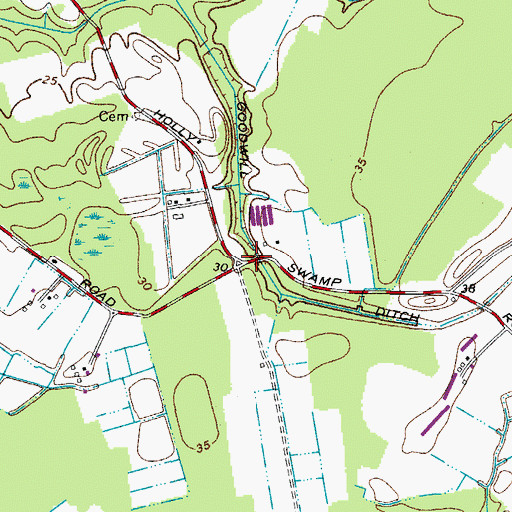 Topographic Map of Goodwill Ditch, MD