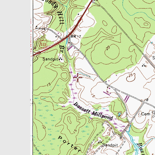 Topographic Map of Goody Hill Branch, MD