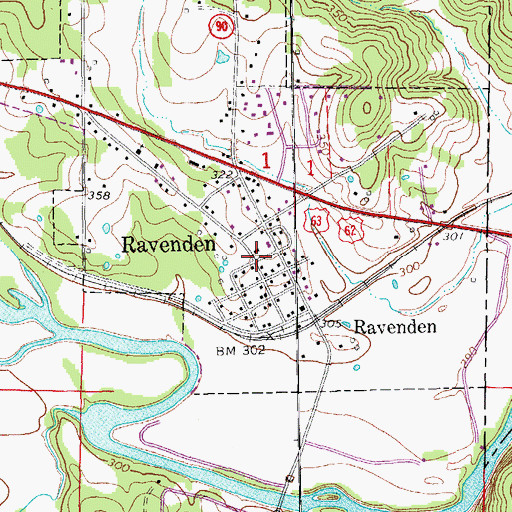Topographic Map of Ravenden, AR