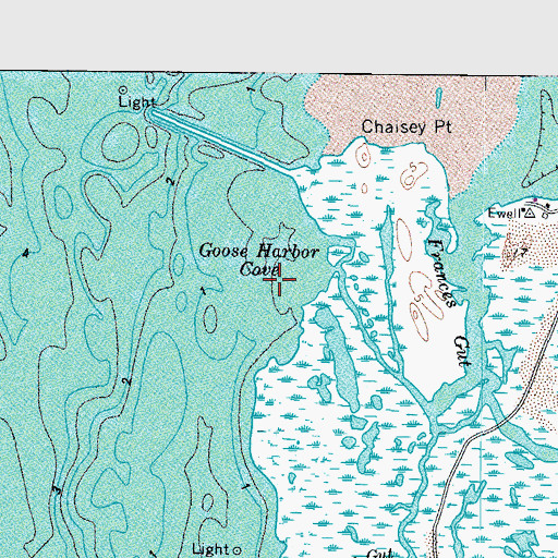 Topographic Map of Goose Harbor Cove, MD