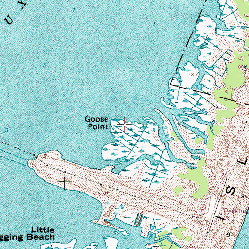 Topographic Map of Goose Point, MD