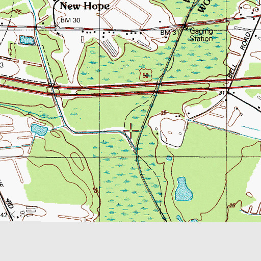 Topographic Map of Gordys Branch, MD