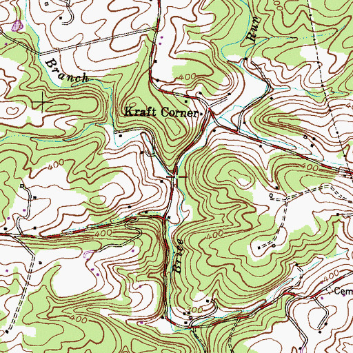 Topographic Map of Granite Branch, MD