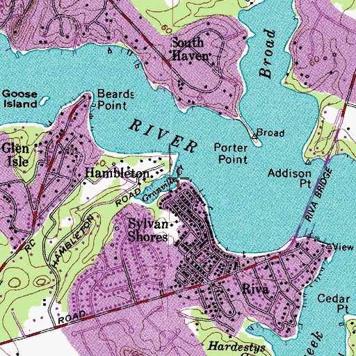Topographic Map of Granville Creek, MD