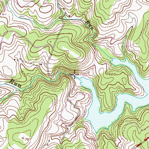 Topographic Map of Grave Run, MD