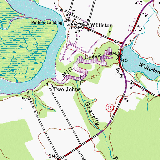 Topographic Map of Gravelly Branch, MD