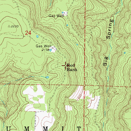 Topographic Map of Red Bank, AR