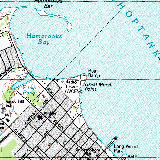 Topographic Map of Great Marsh Point, MD