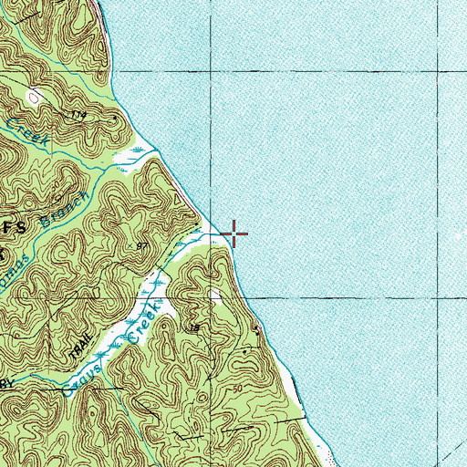 Topographic Map of Grays Creek, MD